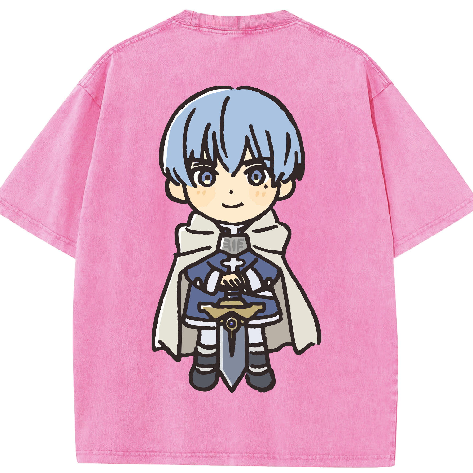 （画像用） 葬送のフリーレン Frieren 綿100% ヴィンテージ風 半袖Tシャツ（背面プリント）